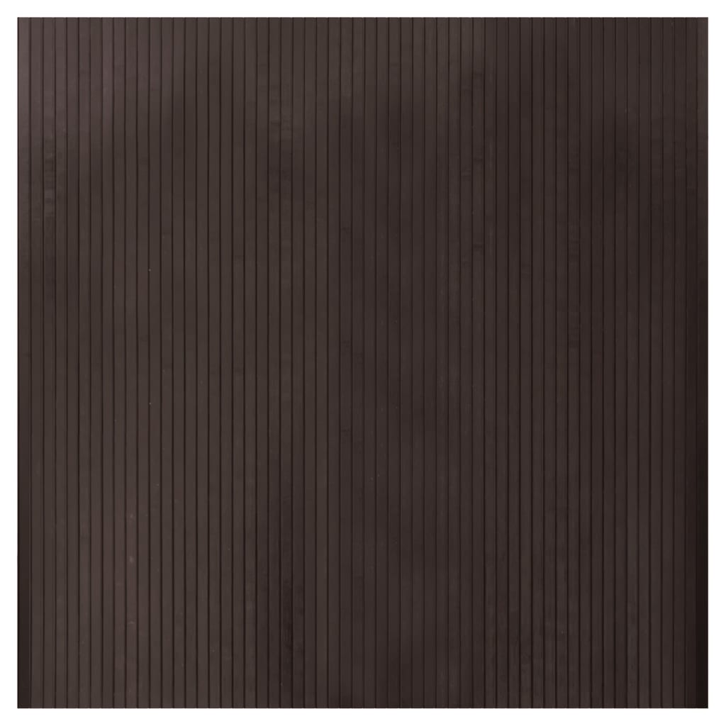 vidaXL Dywan prostokątny, ciemnobrązowy, 100x100 cm, bambusowy