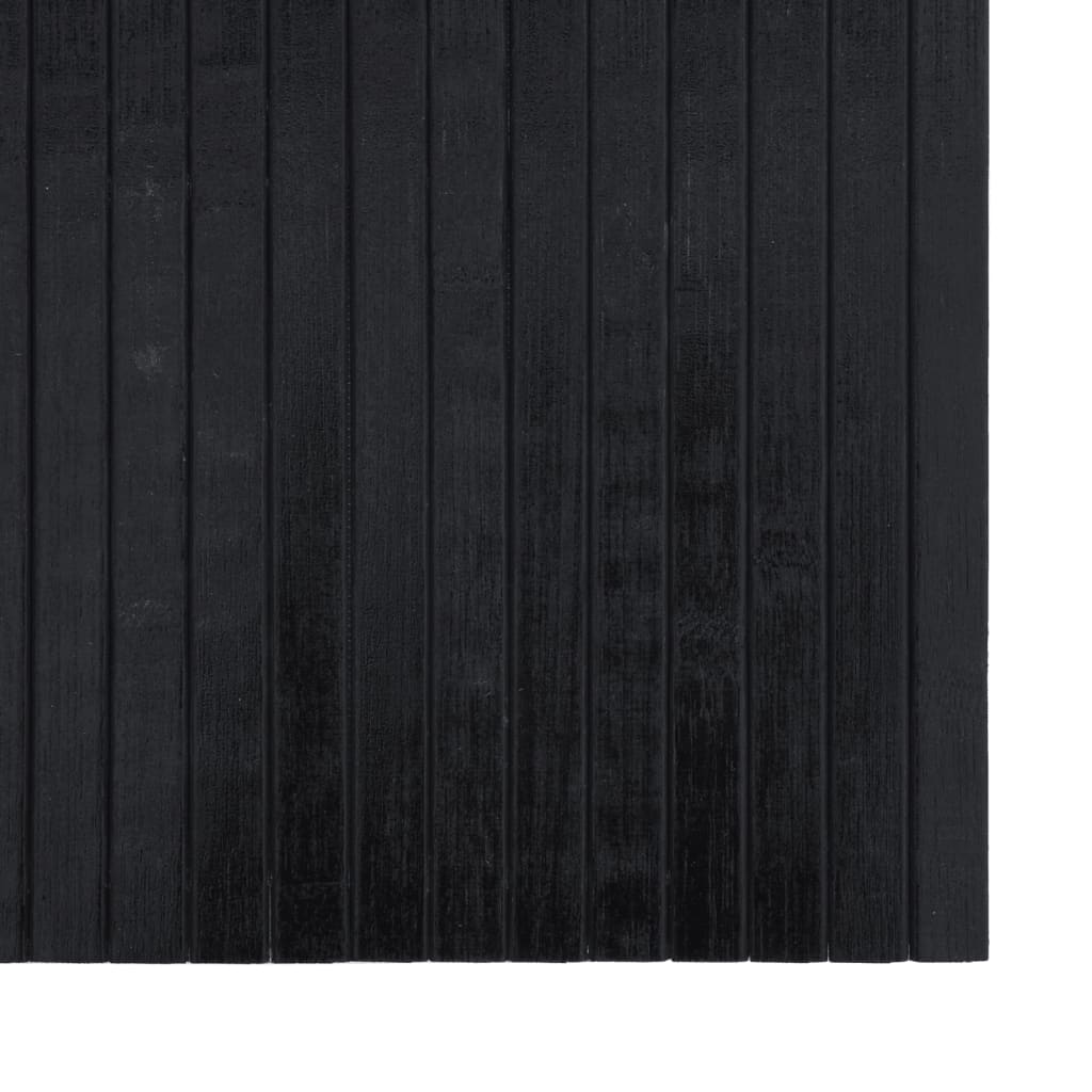 vidaXL Dywan prostokątny, czarny, 100x200 cm, bambusowy