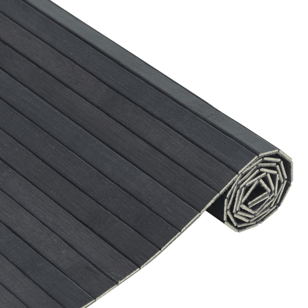 vidaXL Dywan prostokątny, szary, 100x200 cm, bambusowy