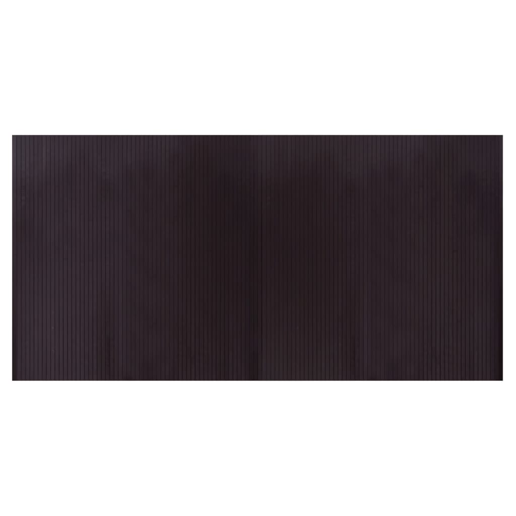 vidaXL Dywan prostokątny, ciemnobrązowy, 100x200 cm, bambusowy