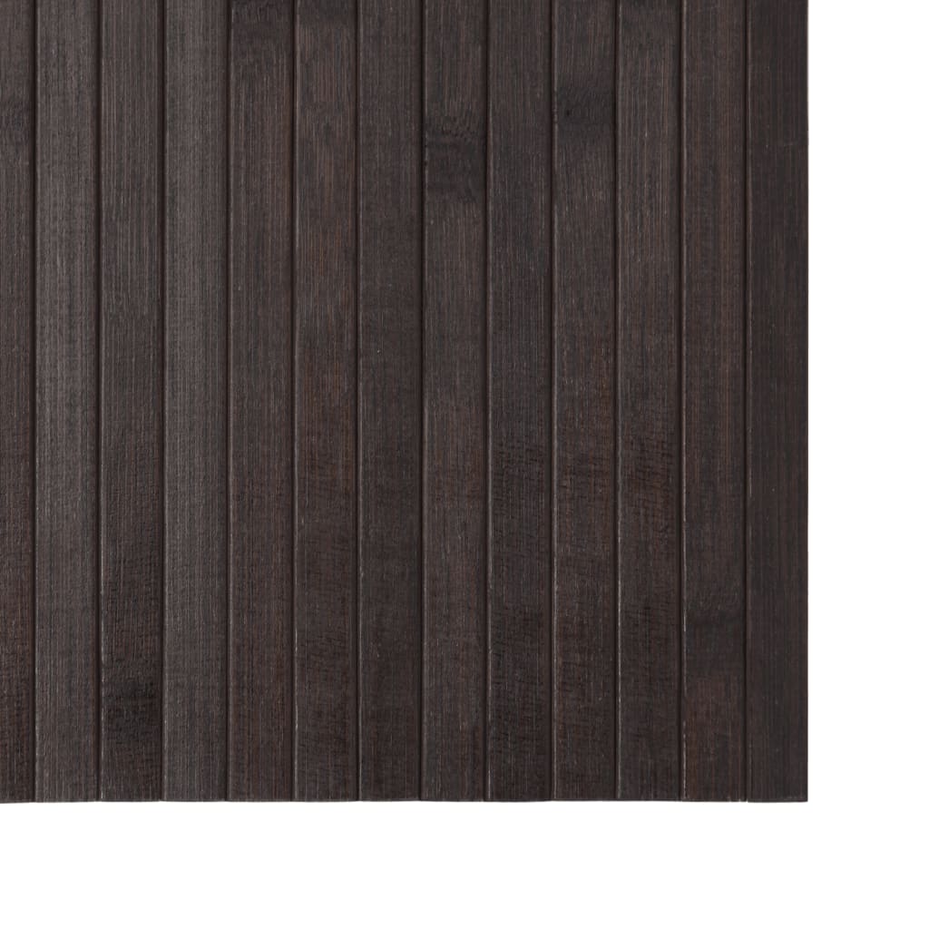 vidaXL Dywan prostokątny, ciemnobrązowy, 100x400 cm, bambusowy
