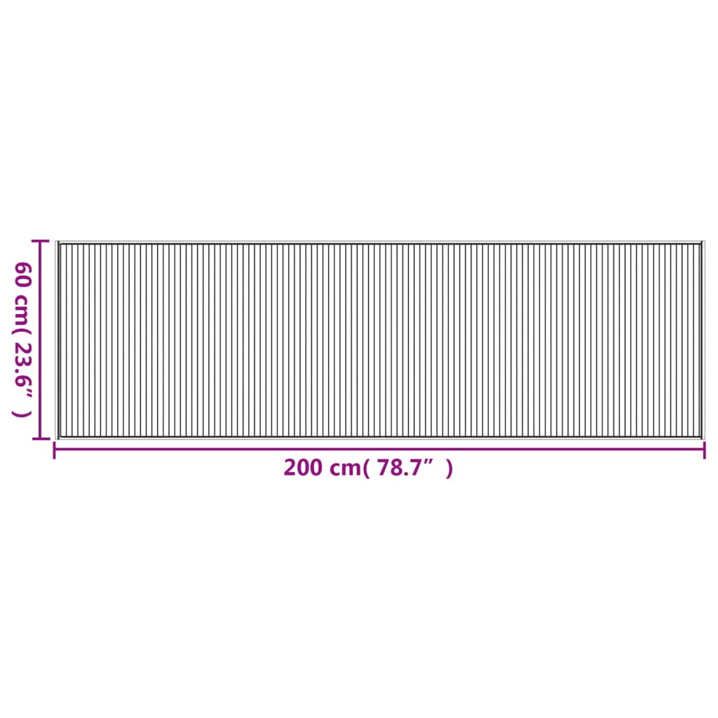 vidaXL Dywan prostokątny, jasny naturalny, 60x200 cm, bambusowy