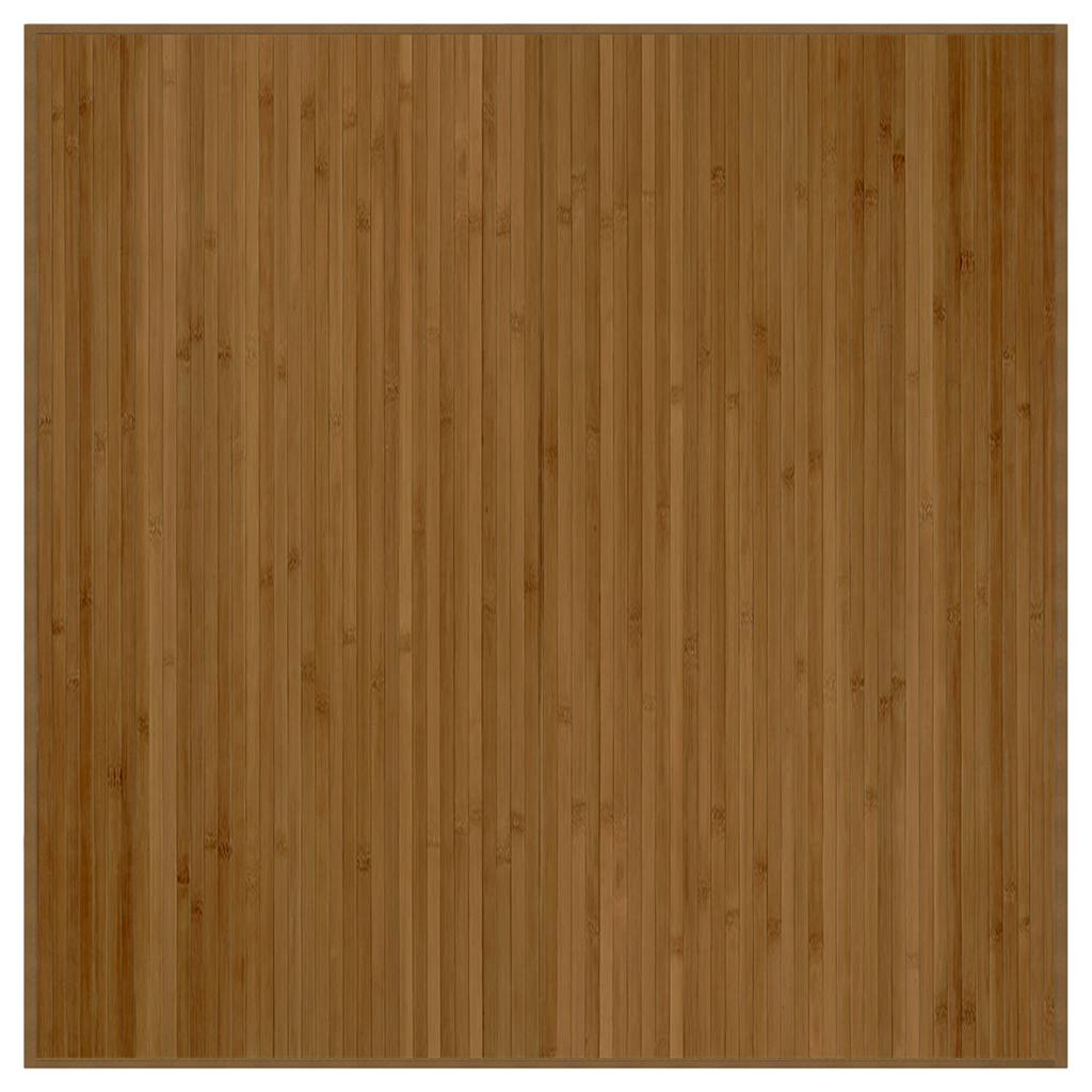 vidaXL Dywan kwadratowy, brązowy, 100x100 cm, bambusowy