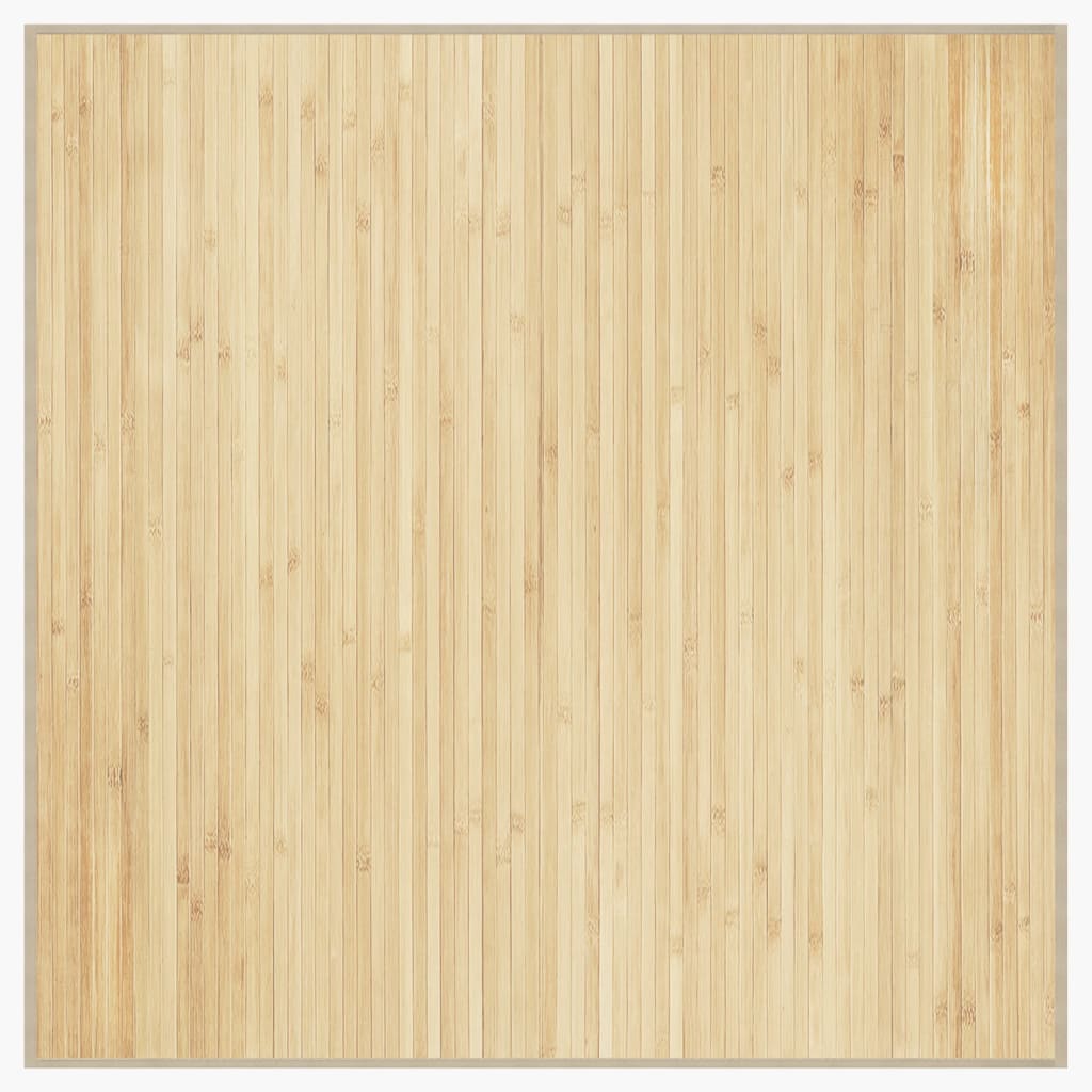 vidaXL Dywan kwadratowy, jasny naturalny, 100x100 cm, bambusowy