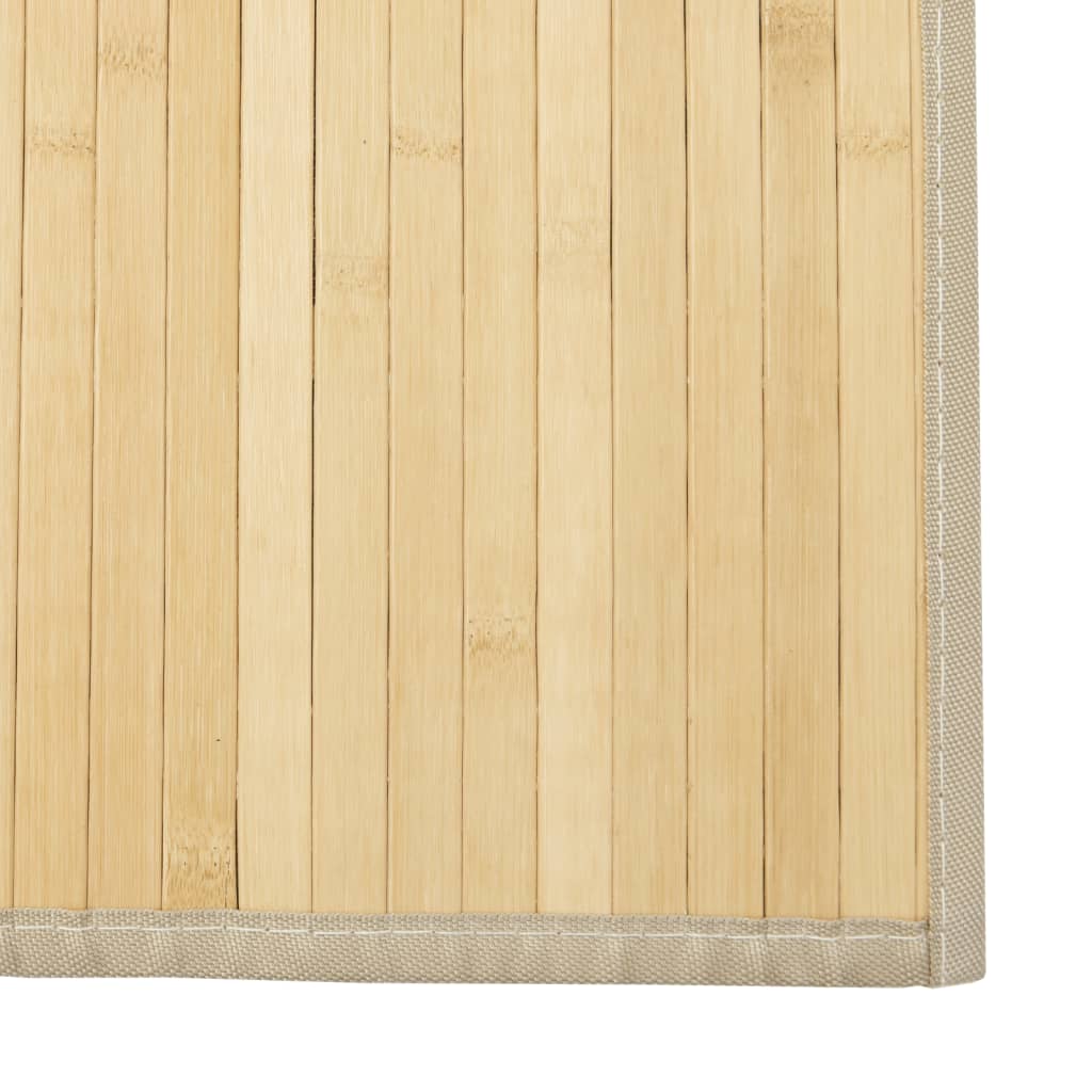 vidaXL Dywan kwadratowy, jasny naturalny, 100x100 cm, bambusowy
