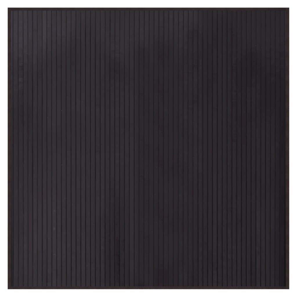 vidaXL Dywan kwadratowy, ciemnobrązowy, 100x100 cm, bambusowy