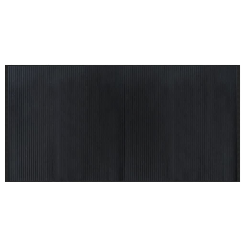 vidaXL Dywan prostokątny, czarny, 100x200 cm, bambusowy