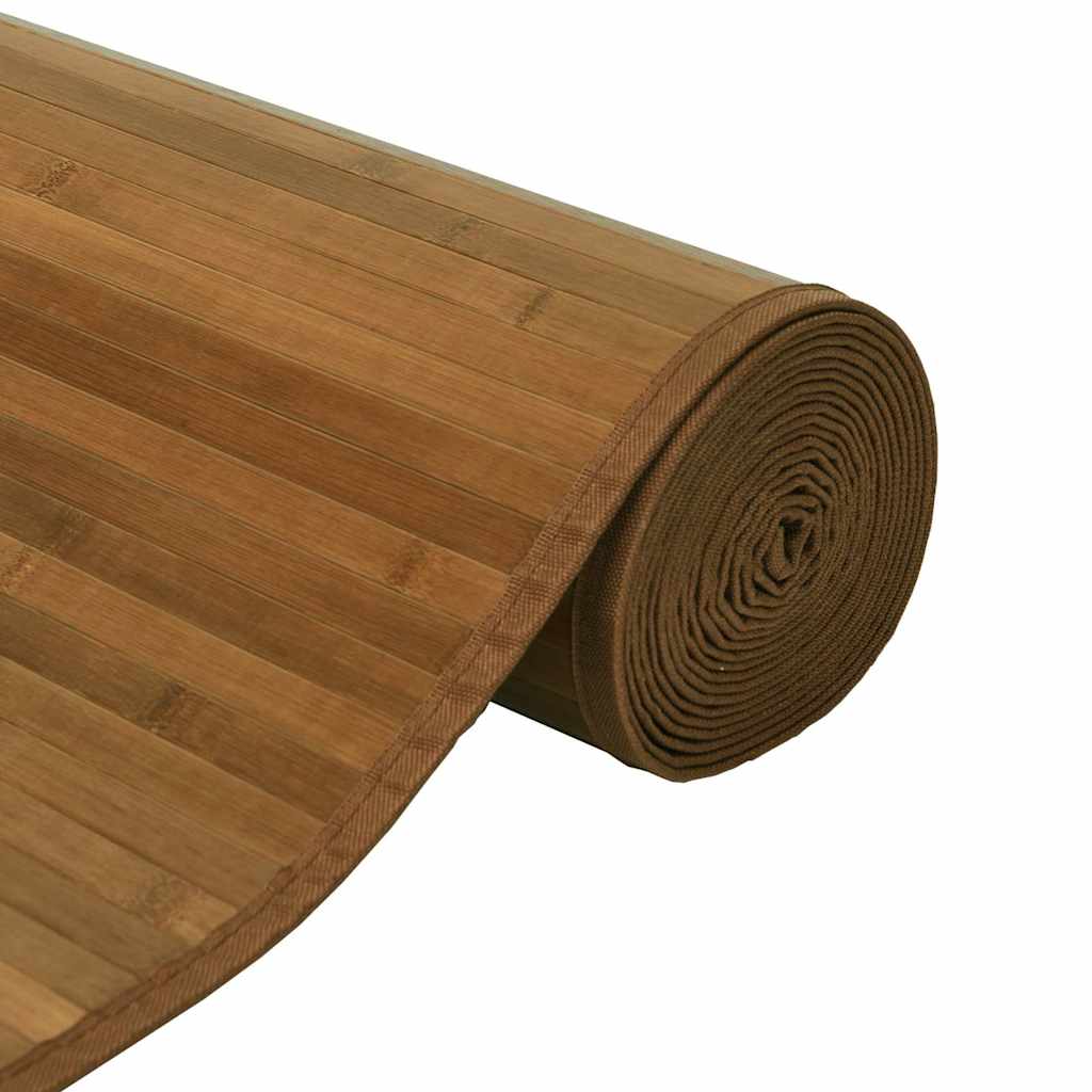 vidaXL Dywan prostokątny, brązowy, 100x200 cm, bambusowy