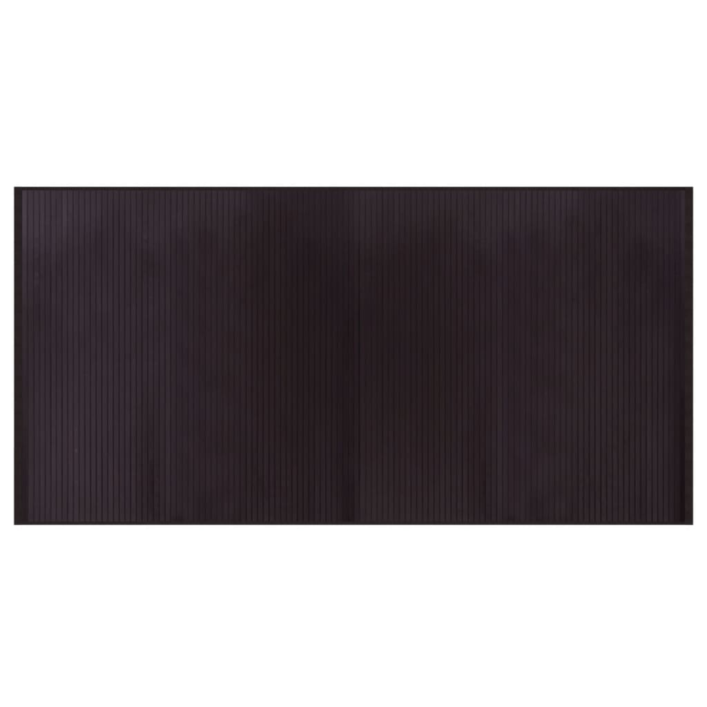 vidaXL Dywan prostokątny, ciemnobrązowy, 100x200 cm, bambusowy