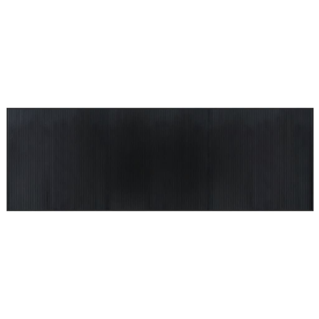 vidaXL Dywan prostokątny, czarny, 100x300 cm, bambusowy