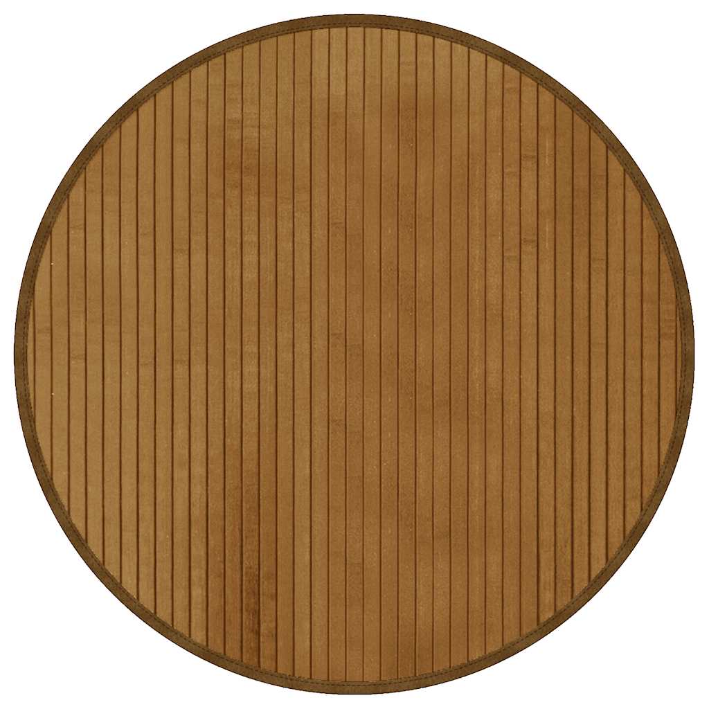 vidaXL Dywan okrągły, brązowy, 60 cm, bambusowy