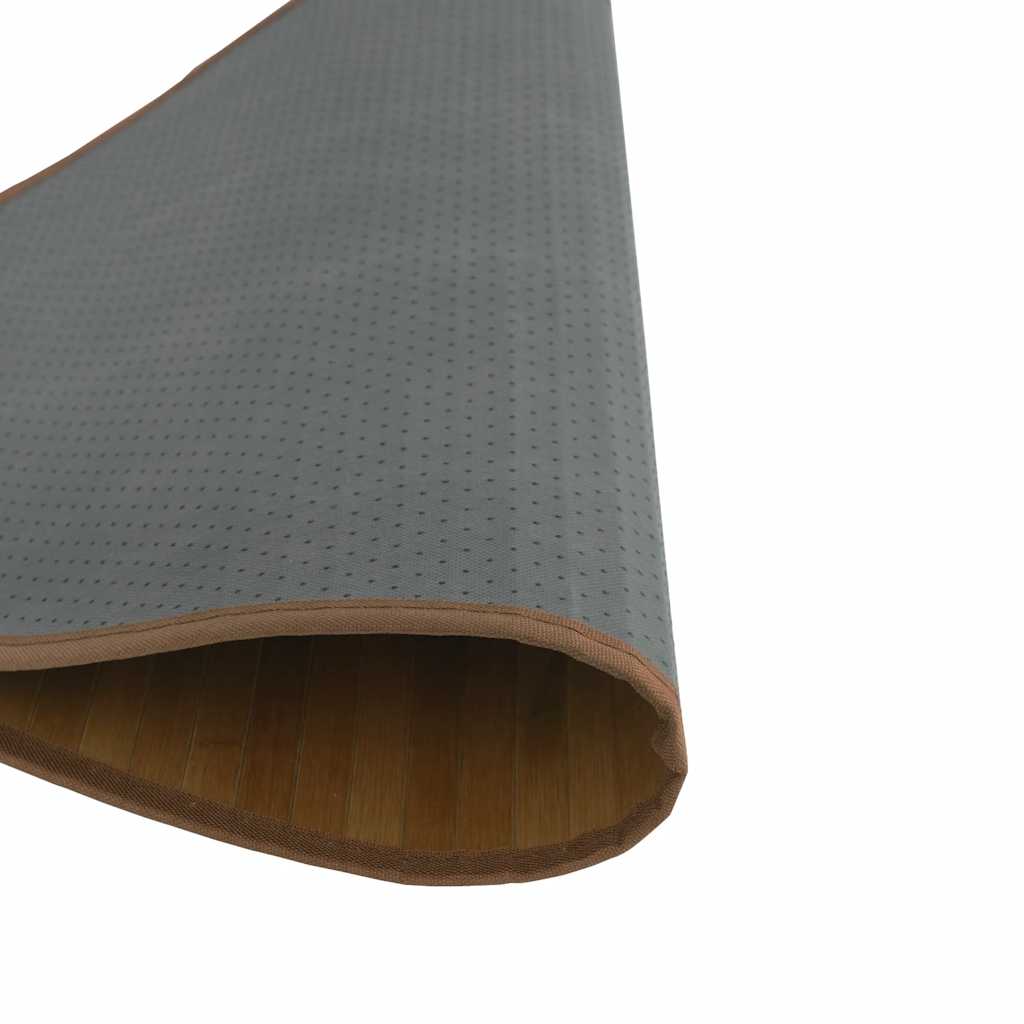 vidaXL Dywan okrągły, brązowy, 60 cm, bambusowy