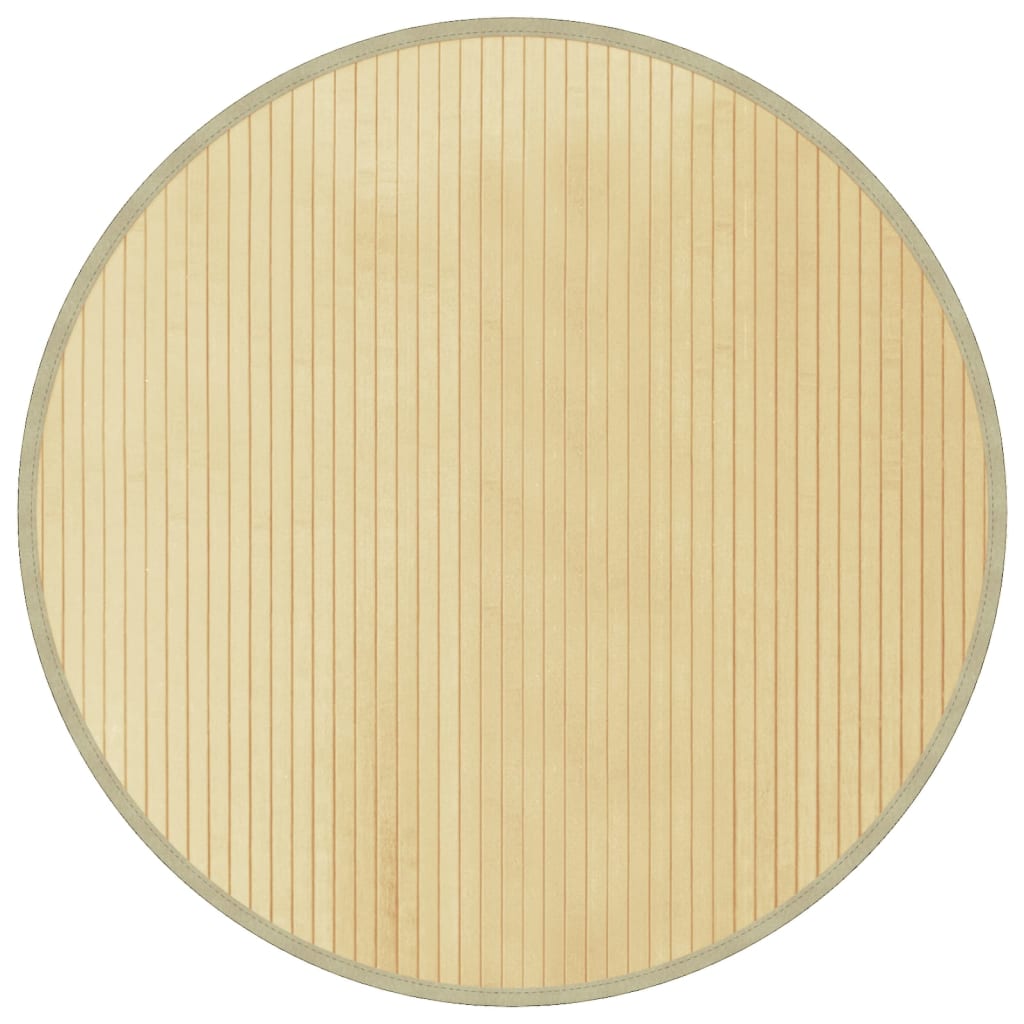 vidaXL Dywan okrągły, jasny naturalny, 80 cm, bambusowy