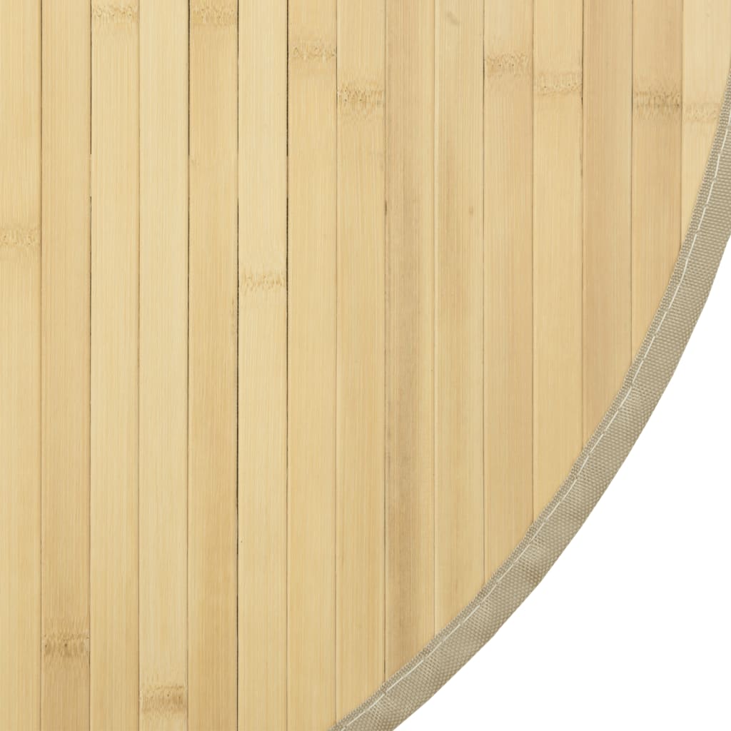 vidaXL Dywan okrągły, jasny naturalny, 80 cm, bambusowy