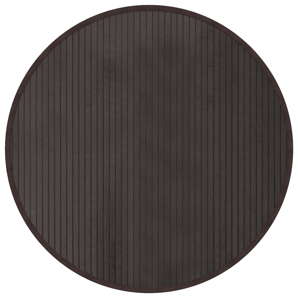 vidaXL Dywan okrągły, ciemnobrązowy, 80 cm, bambusowy