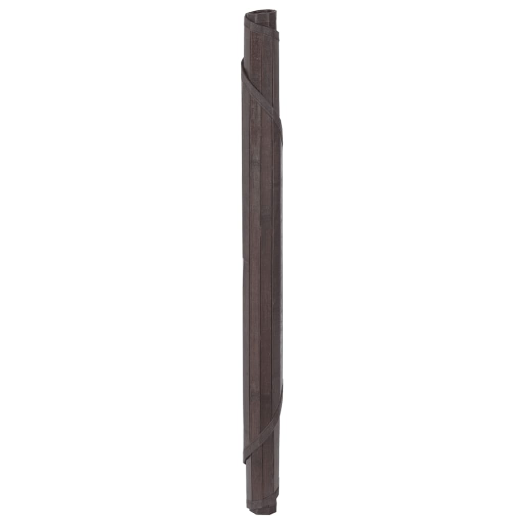 vidaXL Dywan okrągły, ciemnobrązowy, 80 cm, bambusowy