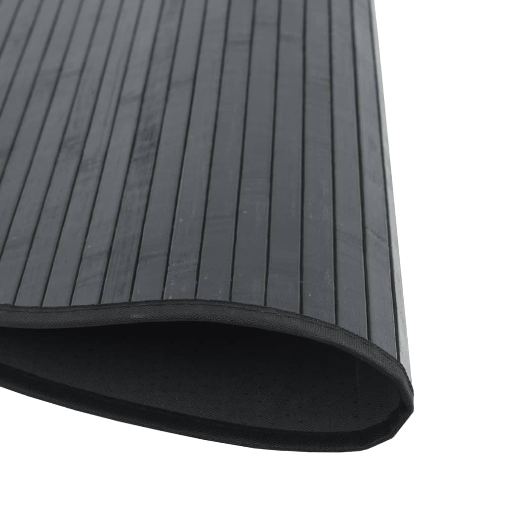 vidaXL Dywan okrągły, czarny, 100 cm, bambusowy