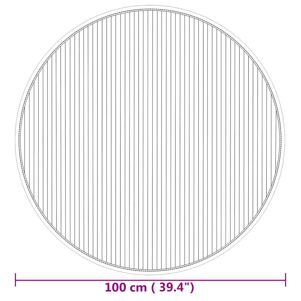 vidaXL Dywan okrągły, naturalny, 100 cm, bambusowy
