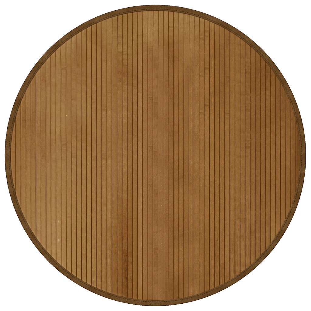 vidaXL Dywan okrągły, brązowy, 100 cm, bambusowy