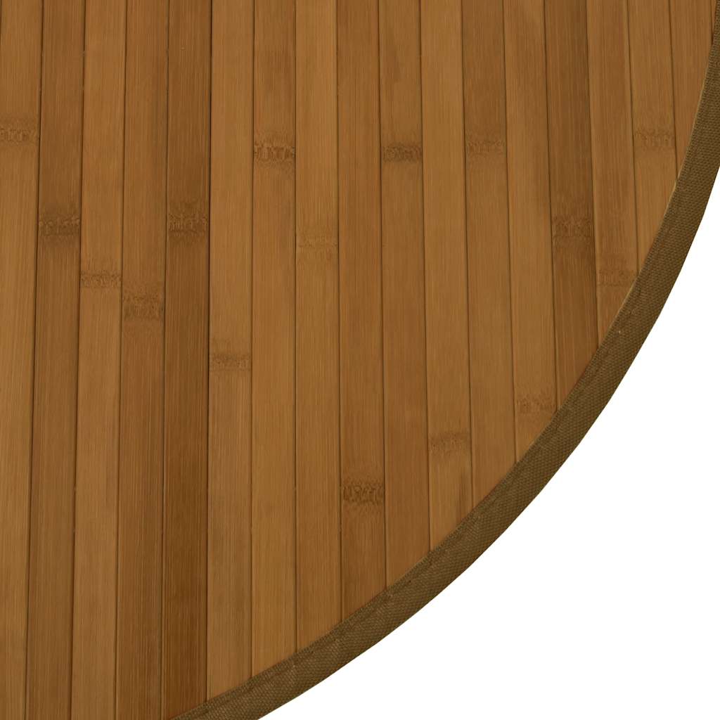 vidaXL Dywan okrągły, brązowy, 100 cm, bambusowy