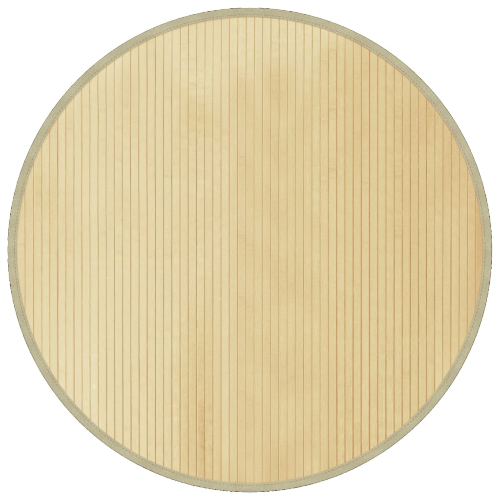 vidaXL Dywan okrągły, jasny naturalny, 100 cm, bambusowy
