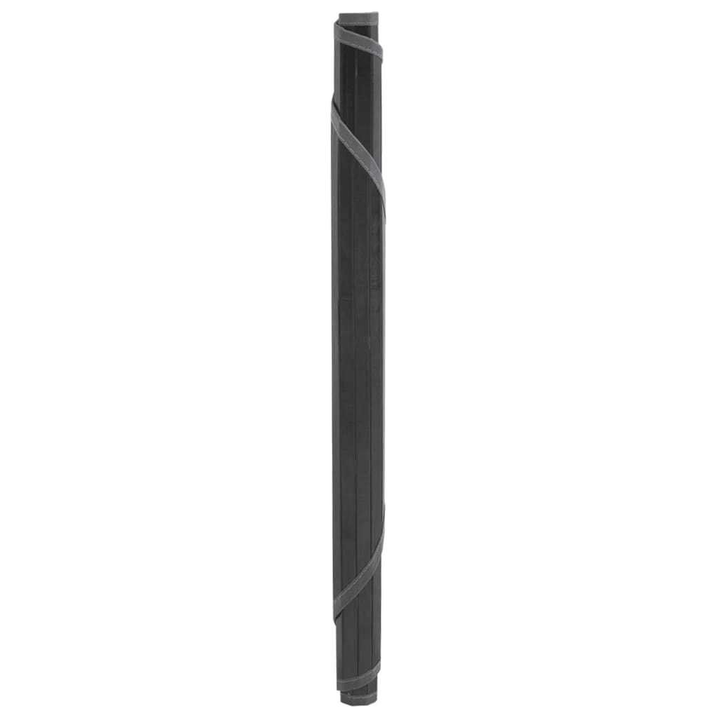 vidaXL Dywan okrągły, szary, 100 cm, bambusowy