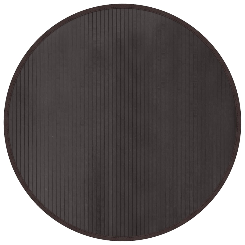 vidaXL Dywan okrągły, ciemnobrązowy, 100 cm, bambusowy