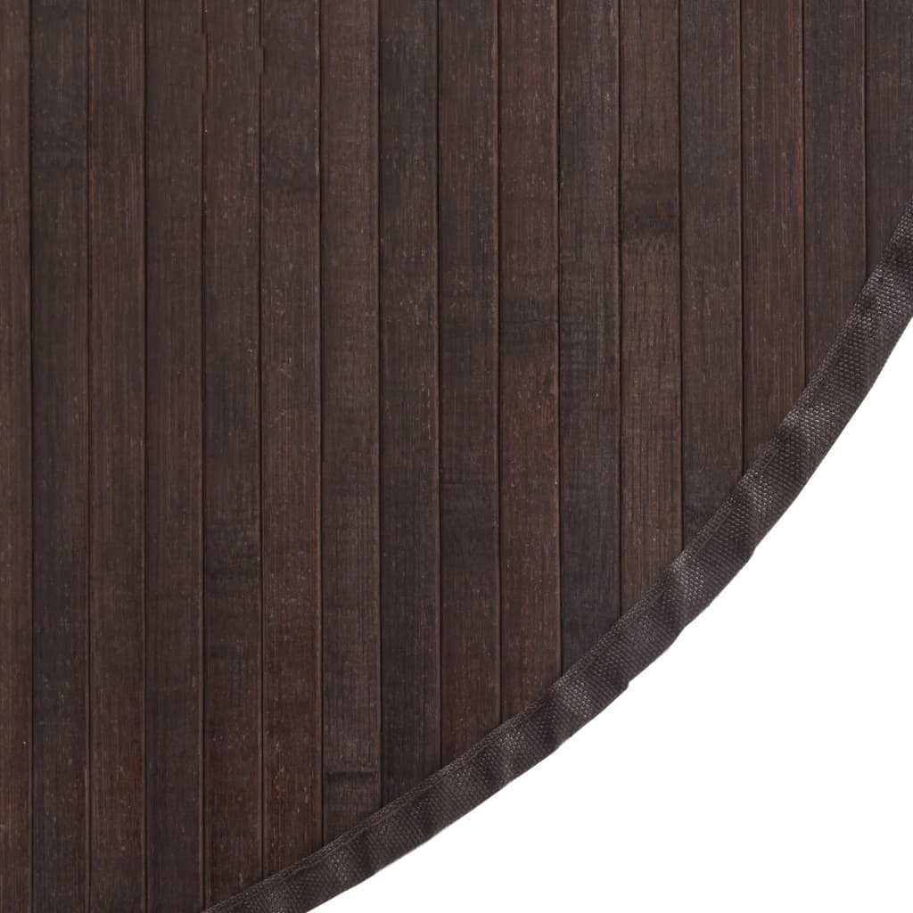 vidaXL Dywan okrągły, ciemnobrązowy, 100 cm, bambusowy