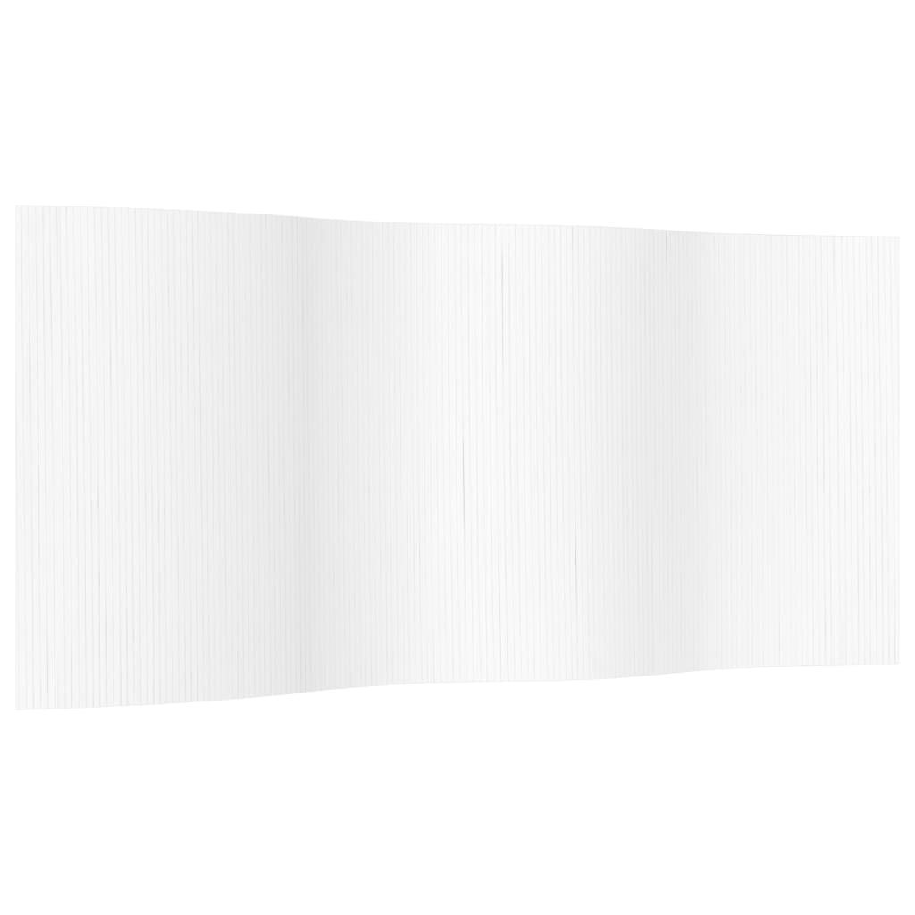 vidaXL Parawan, biały, szerokość 400 cm, wysokość 165 cm, bambusowy