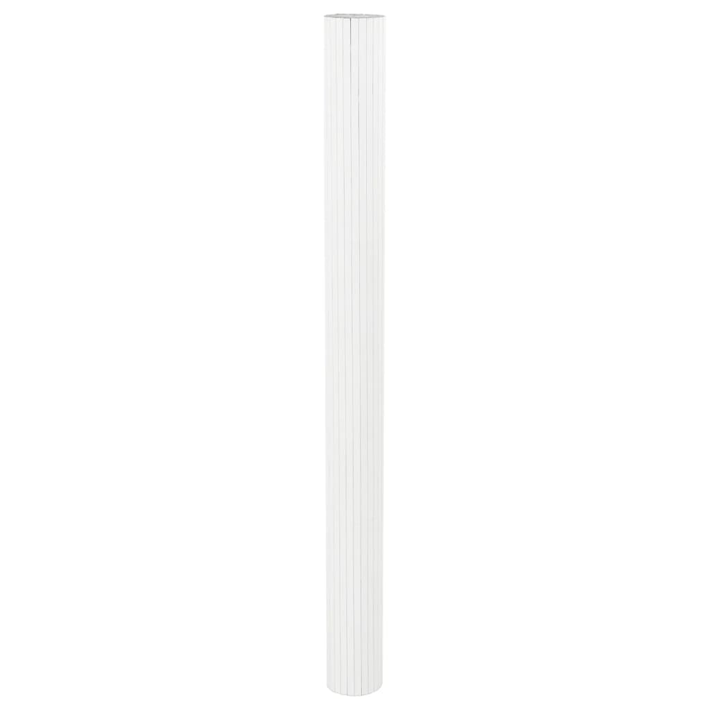 vidaXL Parawan, biały, szerokość 400 cm, wysokość 165 cm, bambusowy