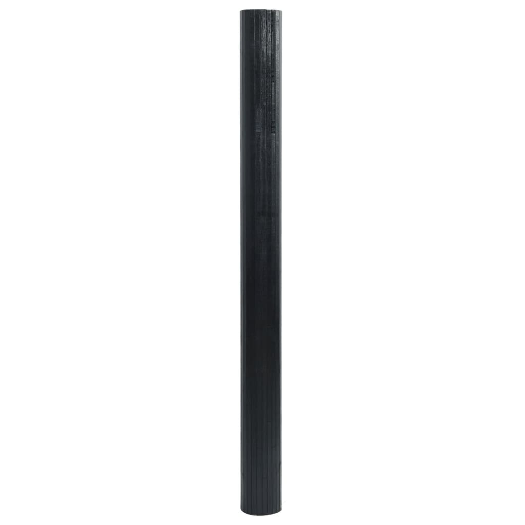 vidaXL Parawan, czarny, szerokość 600 cm, wysokość 165 cm, bambusowy