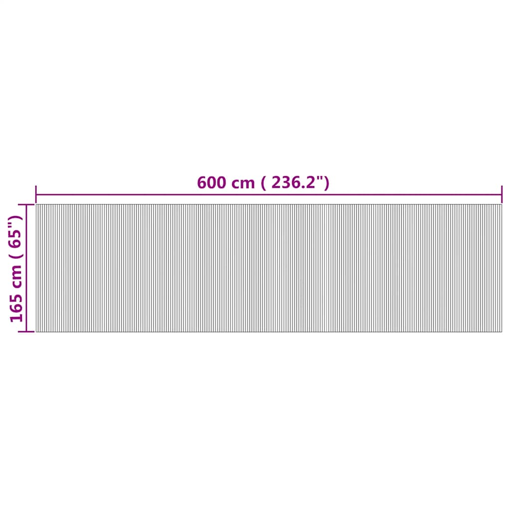 vidaXL Parawan, naturalny, szerokość 600 cm, wysokość 165 cm, bambusowy
