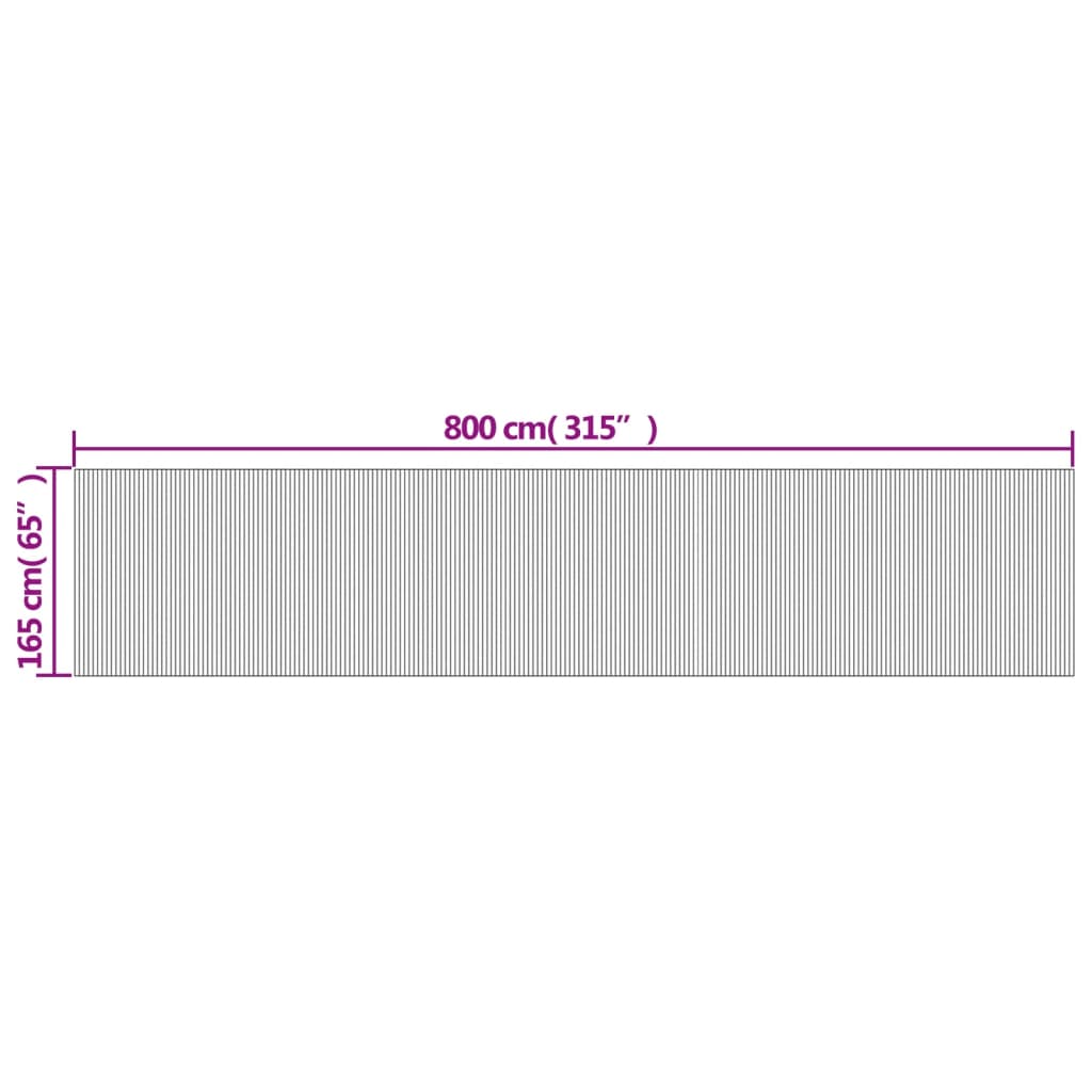 vidaXL Parawan, czarny, szerokość 800 cm, wysokość 165 cm, bambusowy