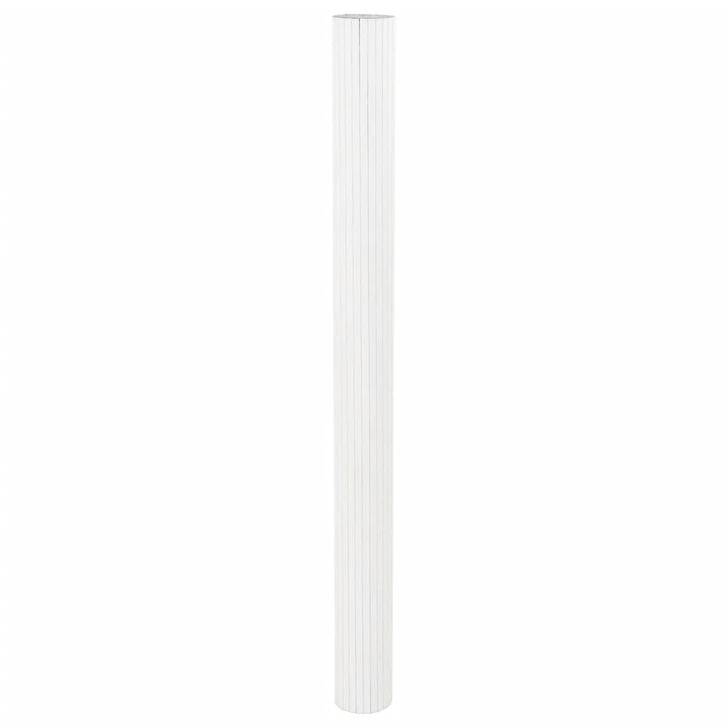 vidaXL Parawan, biały, szerokość 800 cm, wysokość 165 cm, bambusowy