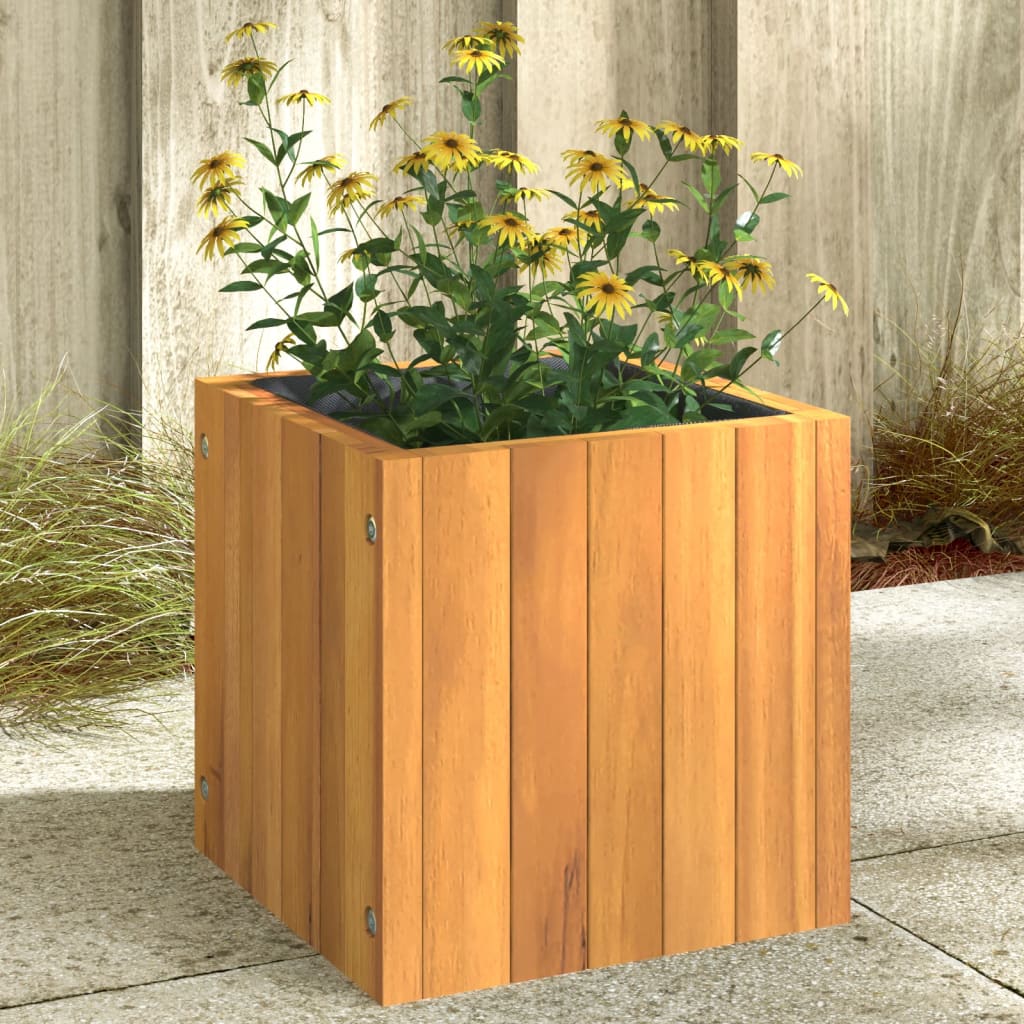 vidaXL Donica ogrodowa, 25x25x25 cm, lite drewno akacjowe