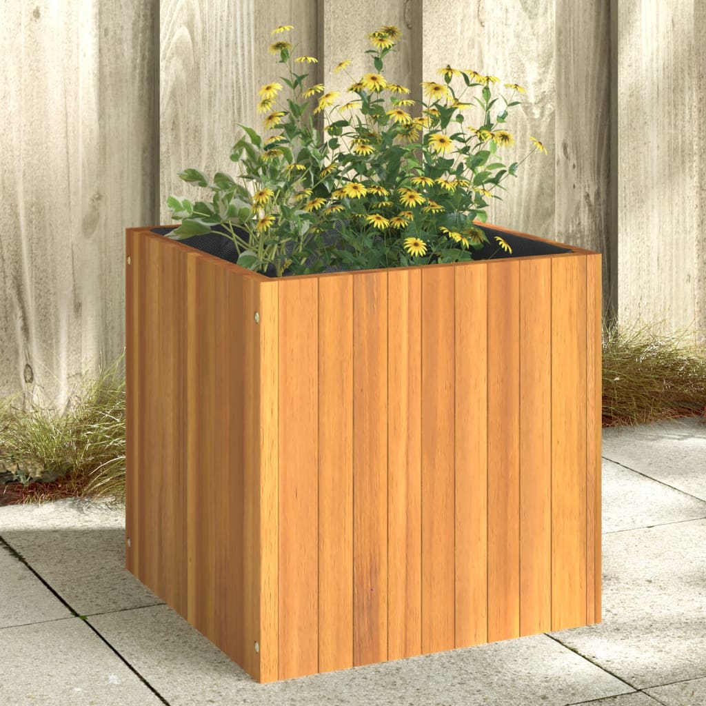 vidaXL Donica ogrodowa, 45x45x45 cm, lite drewno akacjowe