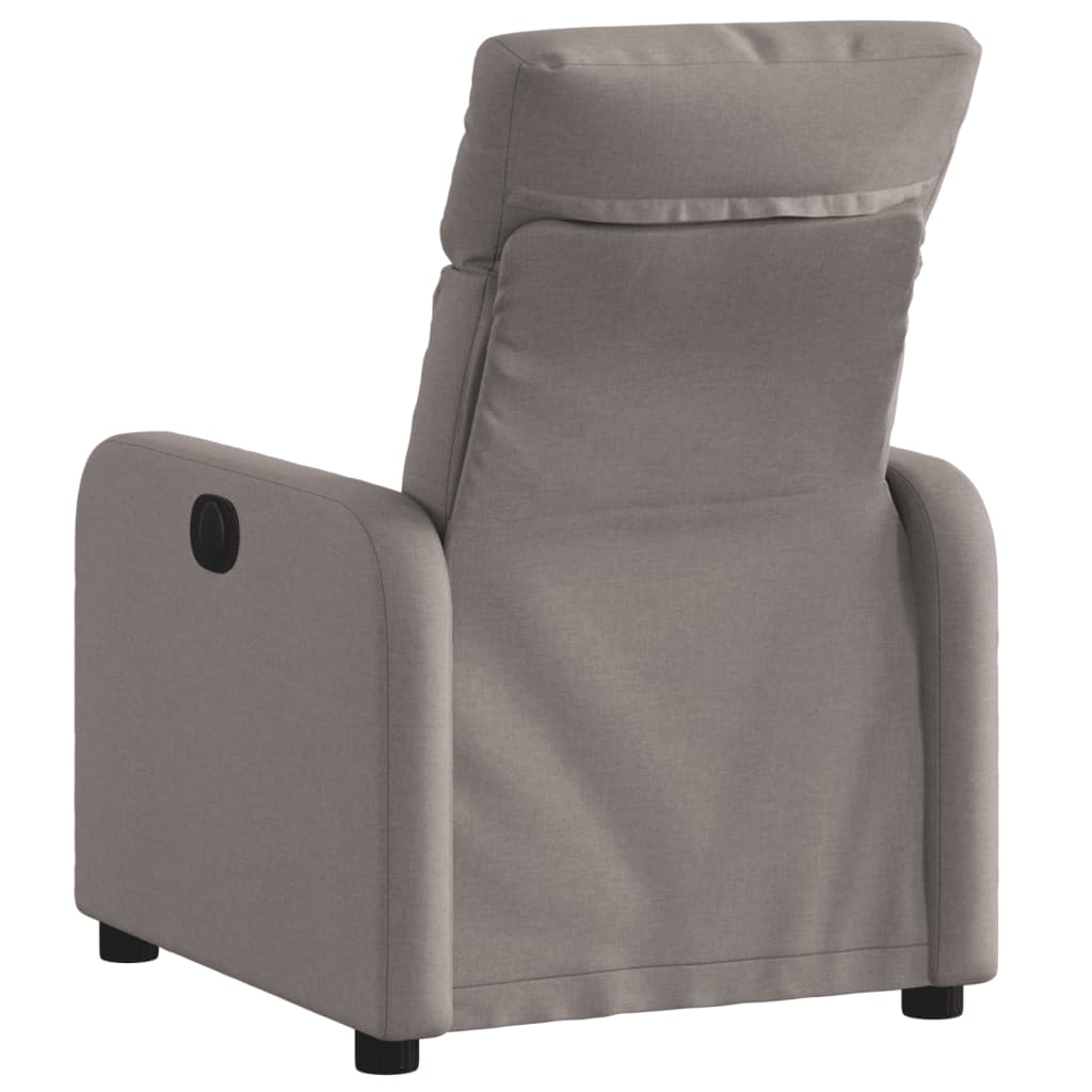 vidaXL Fotel rozkładany, kolor taupe, obity tkaniną