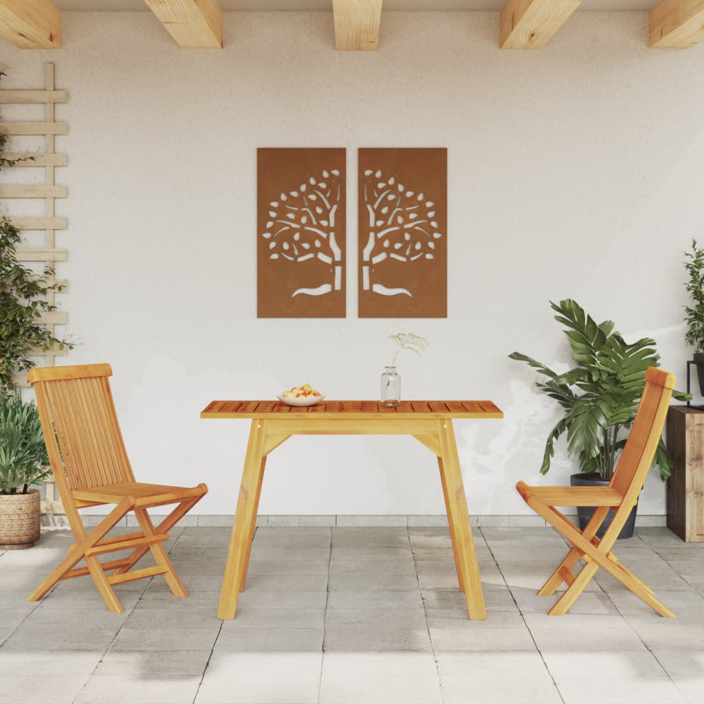 vidaXL Ogrodowy stół jadalniany, 110x56x75 cm, lite drewno akacjowe