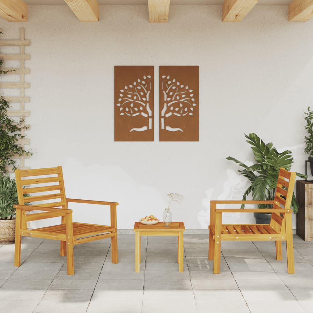 vidaXL Krzesła ogrodowe, 2 szt., 66,5x65x81 cm, lite drewno akacjowe