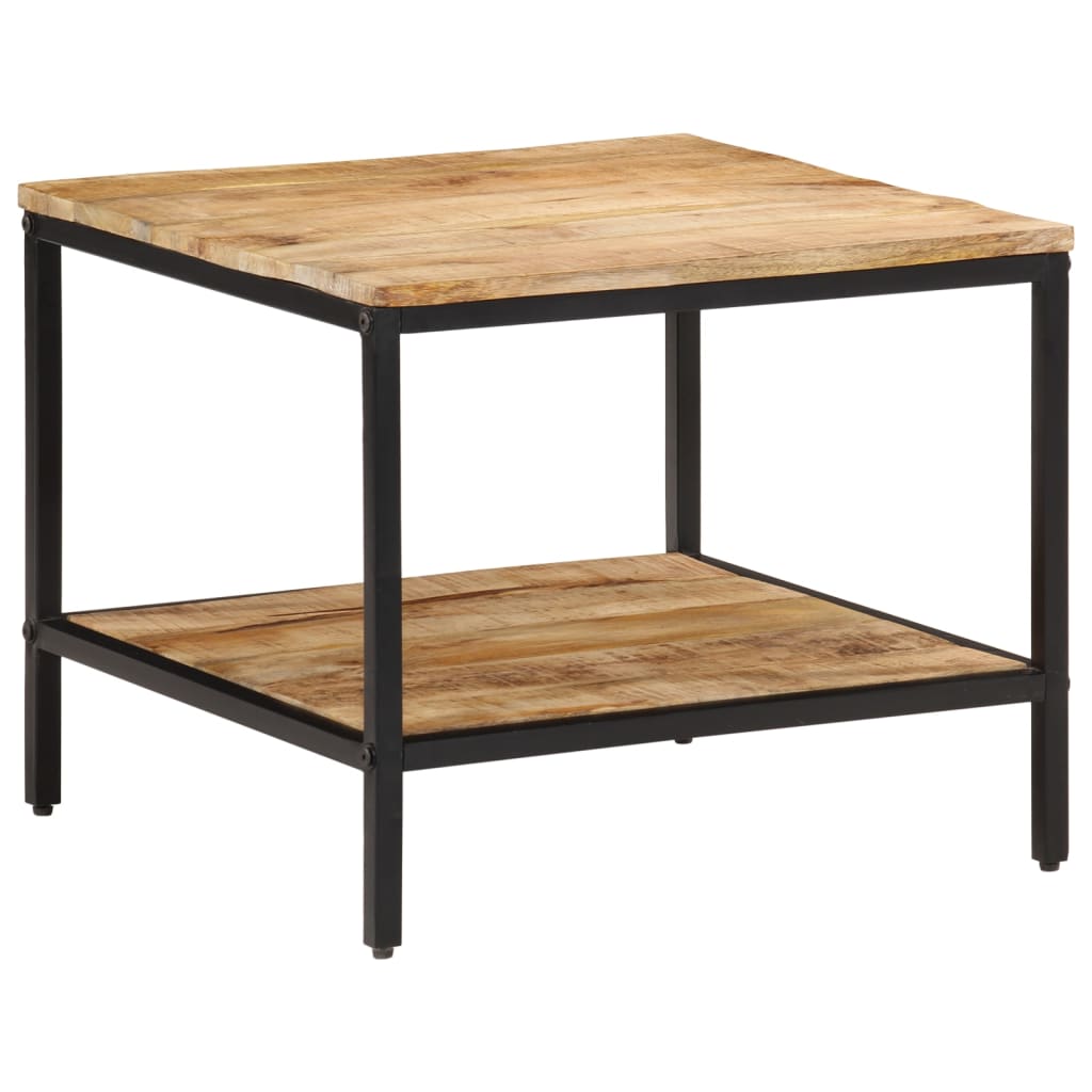vidaXL Stolik kawowy, 55x55x45 cm, surowe lite drewno mango