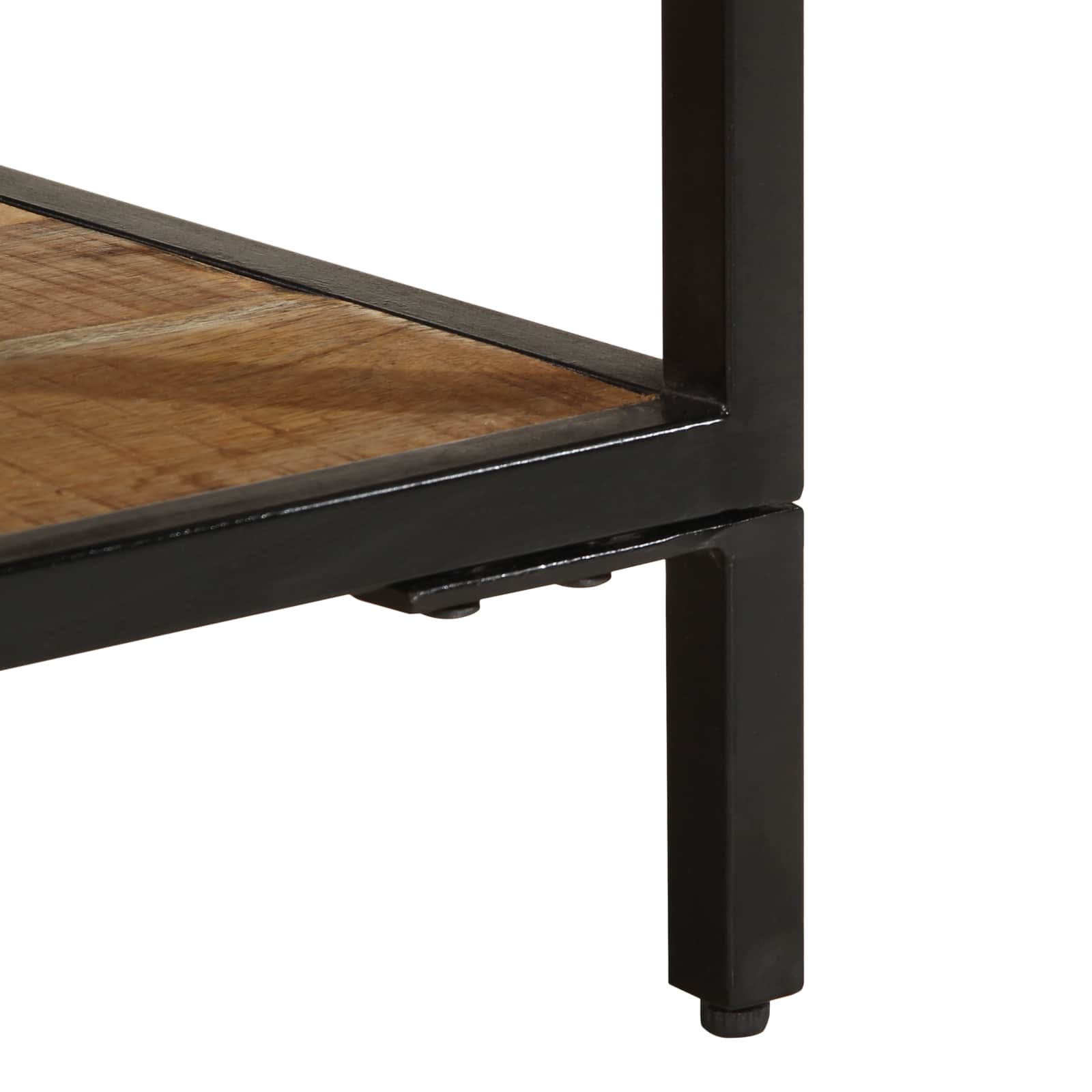 vidaXL Stolik nocny Brązowy 40 x 35 x 50 cm Lite drewno mango i metal