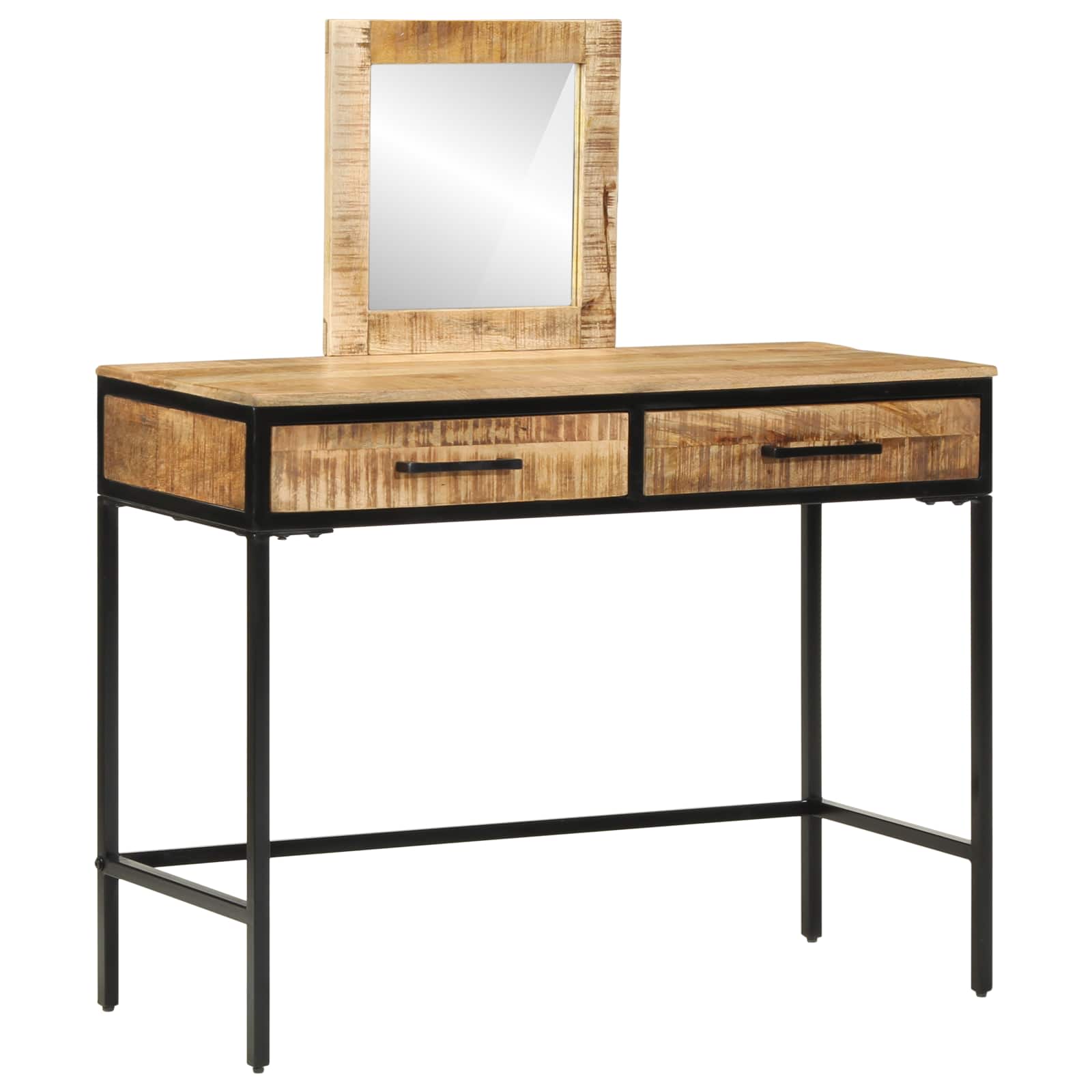 vidaXL Toaletka z szufladą Brązowy 100 x 40 x 120 cm Lite drewno mango