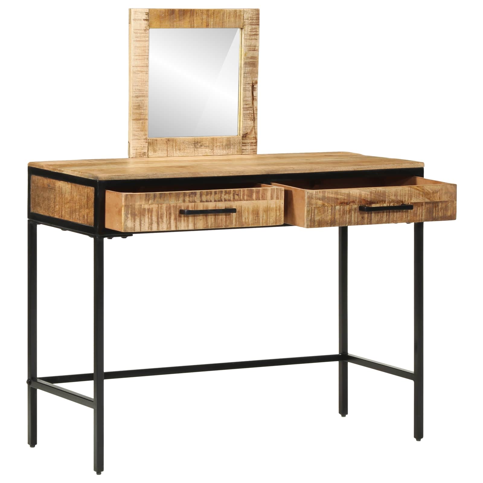 vidaXL Toaletka z szufladą Brązowy 100 x 40 x 120 cm Lite drewno mango