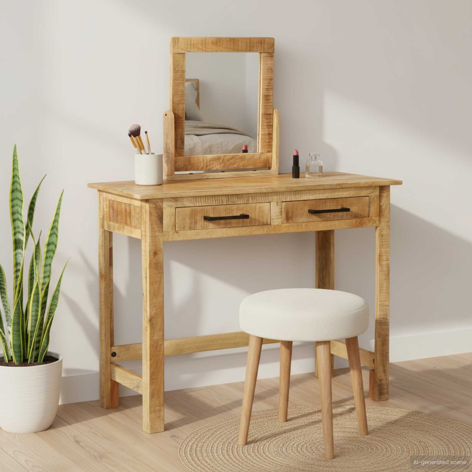 vidaXL Toaletka z szufladą Brązowy 100 x 40 x 120 cm Drewno z mango