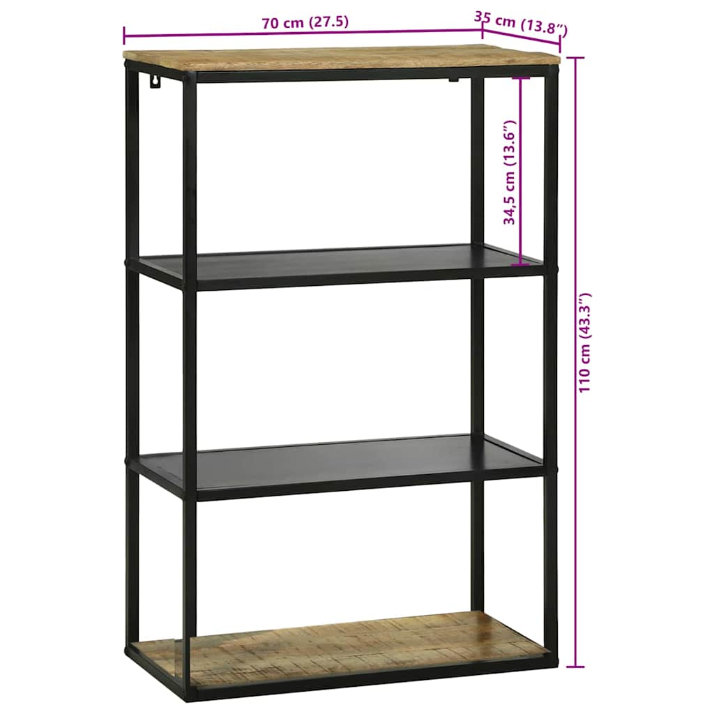 vidaXL Półka na książki 70 x 35 x 110 cm Lite drewno mango