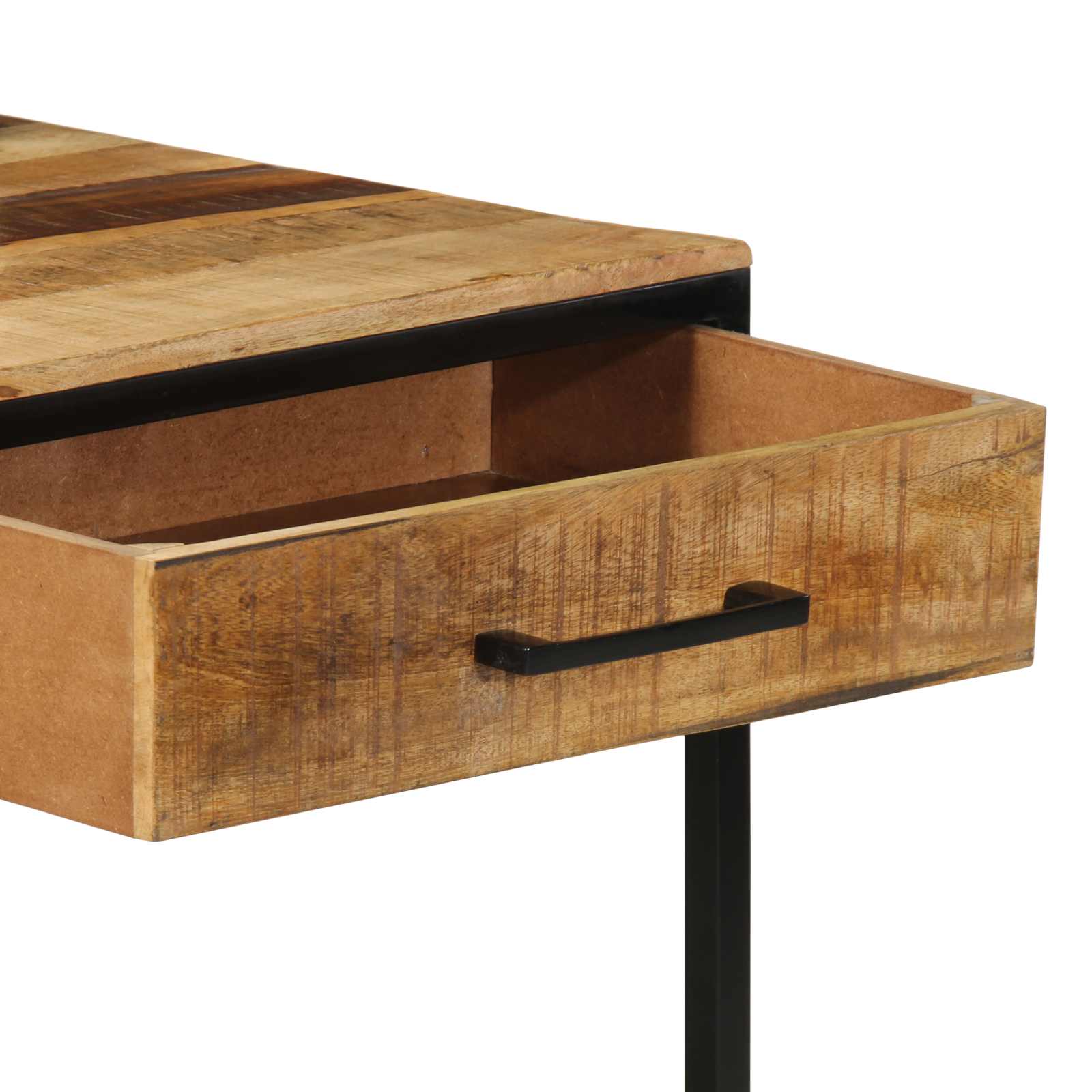 vidaXL Konsola Brązowy 100 x 55 x 89.5 cm Lite drewno mango i metal