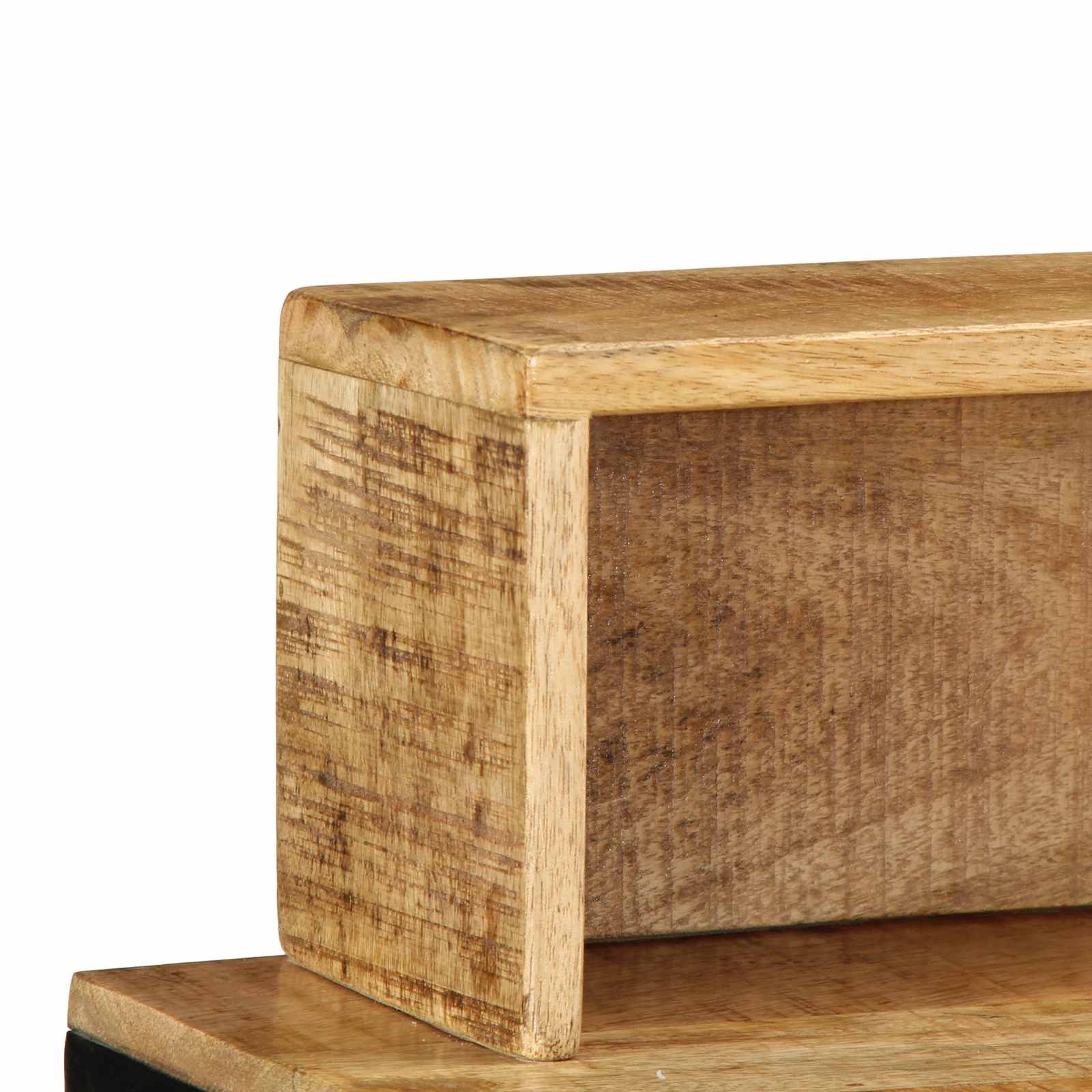 vidaXL Konsola Brązowy 100 x 55 x 89.5 cm Lite drewno mango i metal