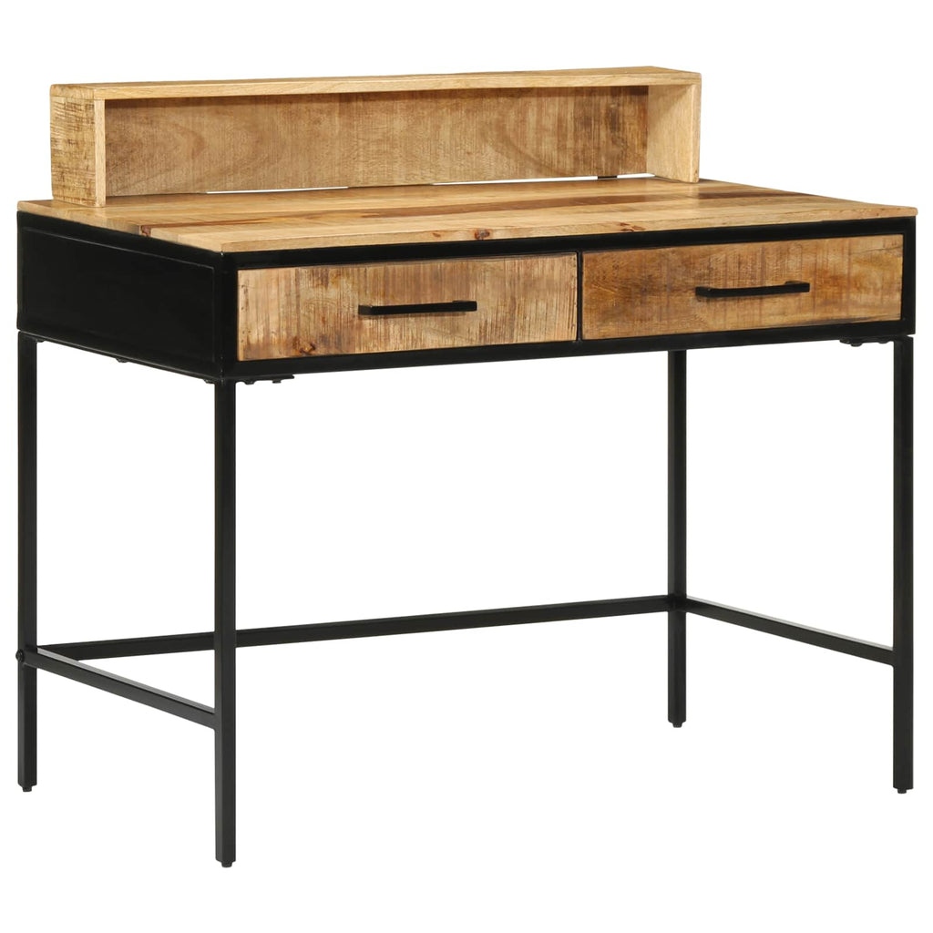 vidaXL Konsola Brązowy 100 x 55 x 89.5 cm Lite drewno mango i metal
