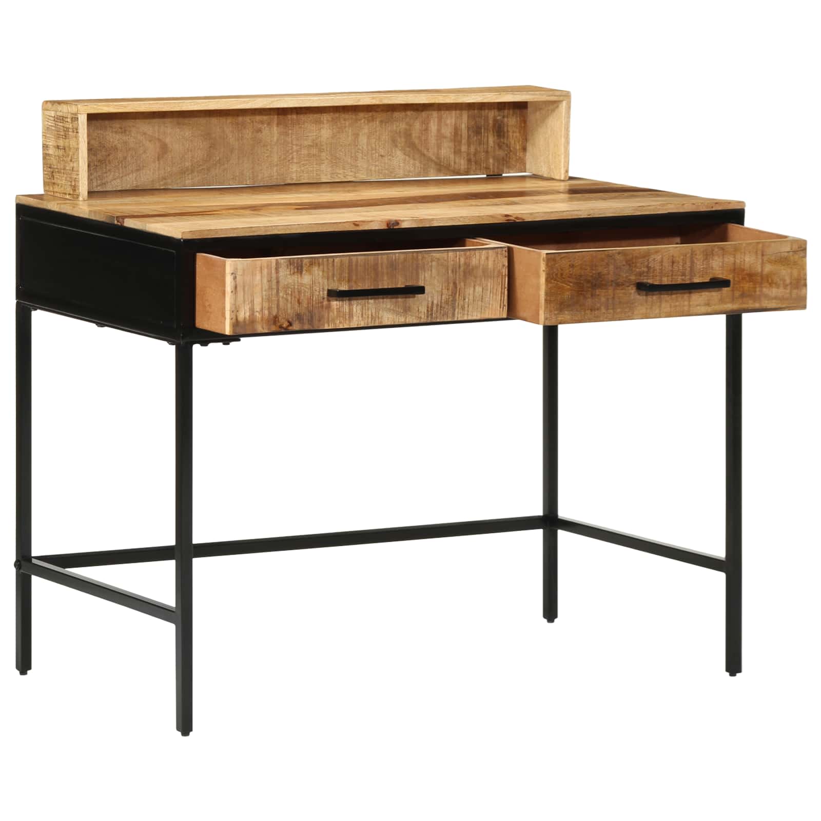 vidaXL Konsola Brązowy 100 x 55 x 89.5 cm Lite drewno mango i metal