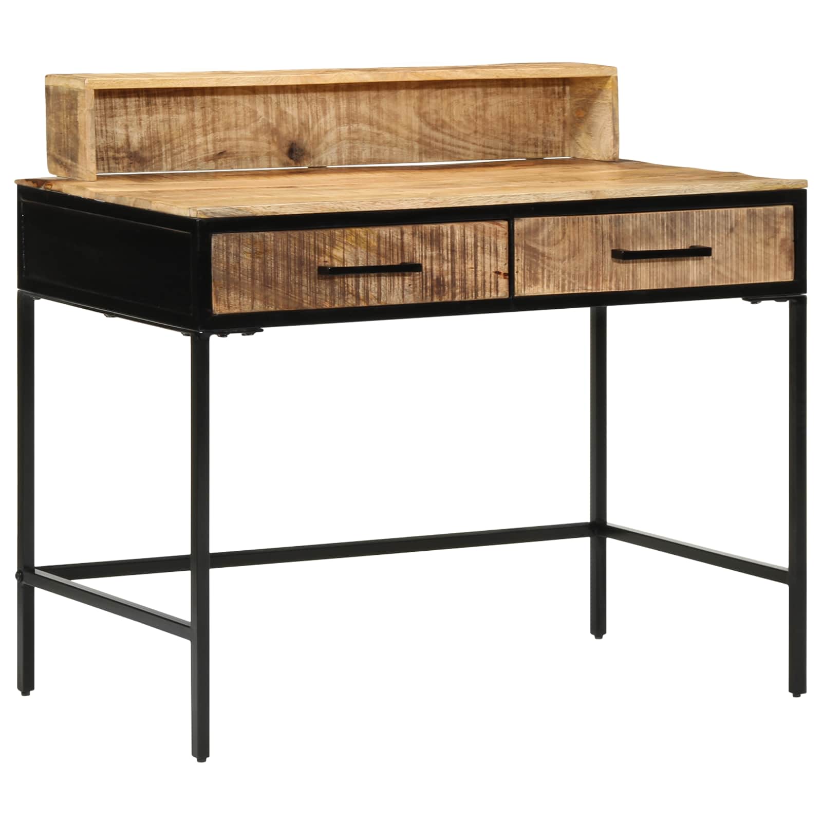 vidaXL Konsola Brązowy 100 x 55 x 89.5 cm Lite drewno mango i metal